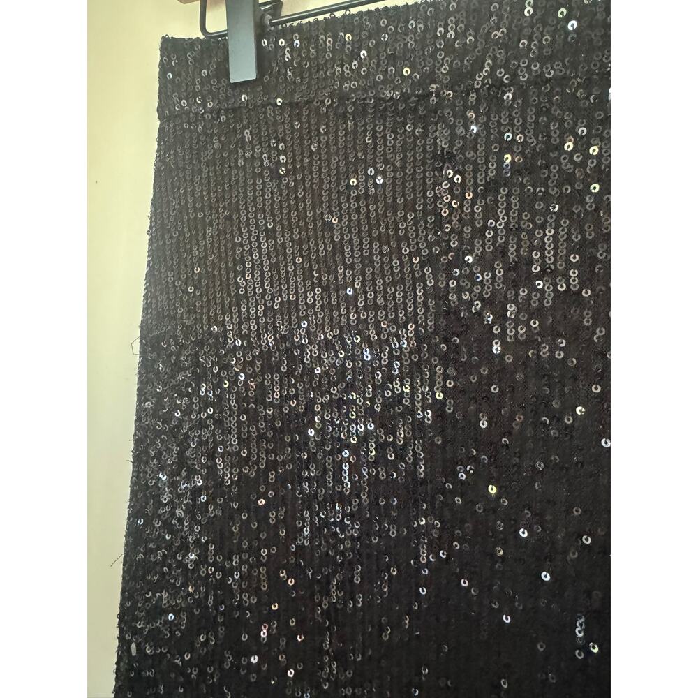NWT French Connection Black Sequin Mini Skirt US 0 Party Club - Picture 8 of 8